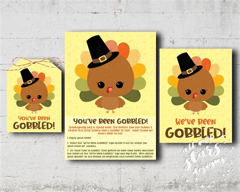 Printable You Ve Been Gobbled Thanksgiving